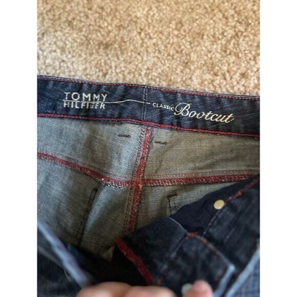 Tommy Hilfiger Classic Boot Cut Dark Wash Denim Jeans Size 6R - Picture 4 of 8